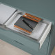 IKEA ALEX Drawer unit on castors, grey-turquoise, 67x66 cm