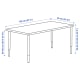 IKEA LAGKAPTEN / OLOV Desk white stained oak effect, white 120x60 cm