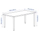 IKEA LAGKAPTEN / ADILS Desk white, black 140x60 cm