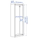 IKEA PAX Wardrobe frame, white 75x58x236 cm