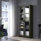 IKEA BRIMNES Glass-door cabinet 80x190cm Black
