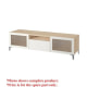 **Part** IKEA GLASSVIK Glass door 60x38cm White, Frosted glass (Part for BESTA TV Bench, 180x40x48cm, White Stained Oak Effect, Selsviken High-Gl