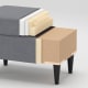 IKEA STRANDMON Footstool Nordvalla dark grey