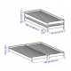 IKEA UTAKER Stackable Bed and 2 Memory Foam Mattresses Combo, 80x200cm