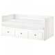 IKEA HEMNES Day-bed Frame and 2 Memory Foam Mattresses Combo, 80x200cm