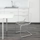 IKEA TOBIAS Chair Chrome-Plated 55x56cm Transparent