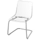 IKEA TOBIAS Chair Chrome-Plated 55x56cm Transparent