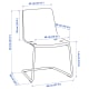 IKEA TOBIAS Chair Chrome-Plated 55x56cm Transparent