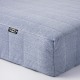 IKEA VADSO Sprung Mattress 150x200cm, Extra Firm, Light Blue