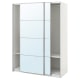 IKEA PAX / AULI Wardrobe, Mirror Glass, 894.993.88, 150x66x201cm, White