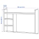 IKEA MICKE Add on unit 105x65cm White