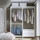 IKEA ELVARLI wardrobe combination white 165x55x216 cm