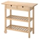 IKEA FORHOJA Kitchen Trolley 100x43cm Birch