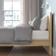 IKEA MALM Small Queen Bed Frame, White Stained Oak Veneer