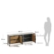 Kave Home KYOKO TV Stand, Black, Natural, 150x55x40 cm