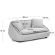 Kave Home Safira 2-Seat Sofa, Grey