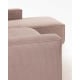 Kave Home Blok 4-Seat Modular Sofa with Left Chaise, Corduroy, Pink