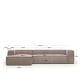 Kave Home Blok 4-Seat Modular Sofa with Left Chaise, Corduroy, Pink