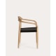 Kave Home Nina Dining Chair, Black & Natural