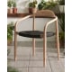 Kave Home Nina Dining Chair, Black & Natural