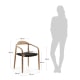 Kave Home Nina Dining Chair, Black & Natural