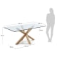 Kave Home ARYA Dining Table, Clear Natural, 200x75x100 cm