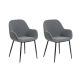 Kave Home Konna Dining Chair, Dark Grey, Set of 2