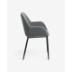 Kave Home Konna Dining Chair, Dark Grey, 59x83x55 cm, Set of 2