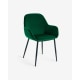 Kave Home KONNA Dining Chair, Green Black, 59x83x55 cm, Set of 2