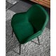 Kave Home KONNA Dining Chair, Green Black, 59x83x55 cm, Set of 2