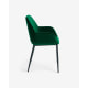 Kave Home Konna Dining Chair, Green Black, 59x83x55 cm, Set of 2