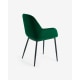 Kave Home Konna Dining Chair, Green Black, 59x83x55 cm, Set of 2