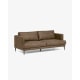 Kave Home Vinny 2 Seater Vegan Leather Sofa, Brown