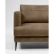 Kave Home Vinny 2 Seater Vegan Leather Sofa, Brown