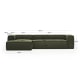 Kave Home Blok 4-Seat Modular Sofa with Left Chaise, Corduroy, Green