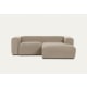 Kave Home Blok 2-Seat Modular Sofa with Right Chaise, Beige