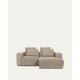 Kave Home Blok 2-Seat Modular Sofa with Right Chaise, Beige