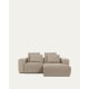 Kave Home Blok 2-Seat Modular Sofa with Left Chaise, Beige