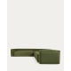 Kave Home Blok 6-Seat Corner Sofa, Corduroy, Green