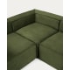 Kave Home Blok 6-Seat Corner Sofa, Corduroy, Green