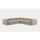 Kave Home BLOK 6-Seat Corner Sofa, Beige