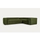 Kave Home Blok 4-Seat Corner Sofa, Corduroy, 320x230cm, Green