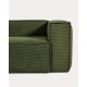 Kave Home Blok 4-Seat Corner Sofa, Corduroy, 320x230cm, Green