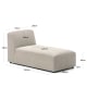 Kave Home Neom Modular Chaise Sofa, Beige