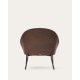 Kave Home EAMY Armchair, Light Brown & Walnut