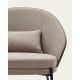 Kave Home Eamy Armchair, Light Brown & Walnut