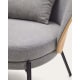 Kave Home Eamy Armchair, Grey & Natural