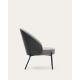 Kave Home Eamy Armchair, Grey & Black