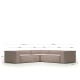 Kave Home Blok 4-Seat Corner Sofa, Corduroy, 290x290cm, Pink
