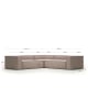 Kave Home Blok 4-Seat Corner Sofa, Corduroy, 290x290cm, Pink